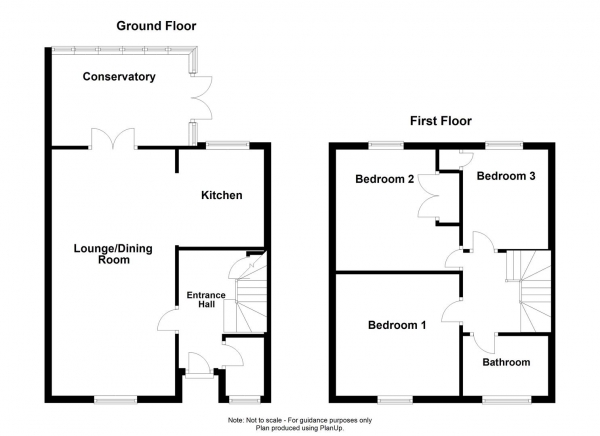 Floor Plan Image for 3 Bedroom Terraced House for Sale in Glemsford Place, Haverhill