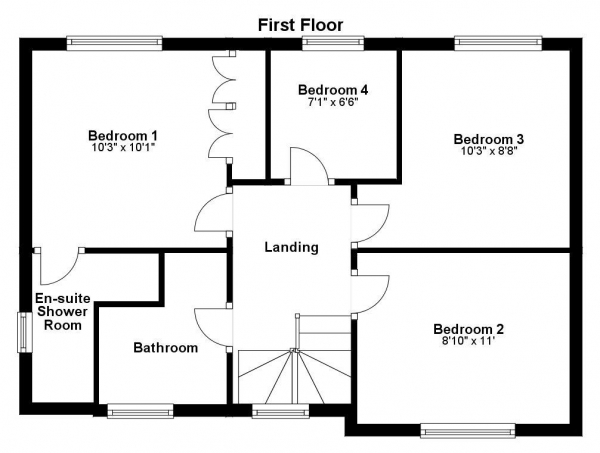 Floor Plan Image for 4 Bedroom Detached House for Sale in Henderson Close, Haverhill