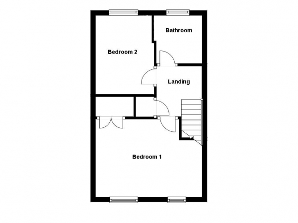 Floor Plan Image for 2 Bedroom Terraced House to Rent in Ruffles Road, Haverhill