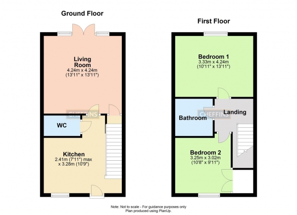 Floor Plan Image for 2 Bedroom Terraced House to Rent in Mount Terrace, Haverhill