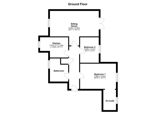 Floor Plan Image for 2 Bedroom Apartment to Rent in Manor Farm Close, Haverhill