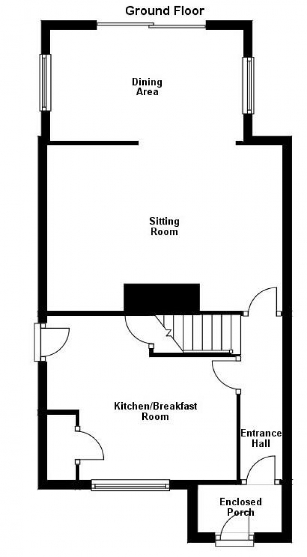 Floor Plan Image for 3 Bedroom Terraced House for Sale in Dunster Drive, Haverhill