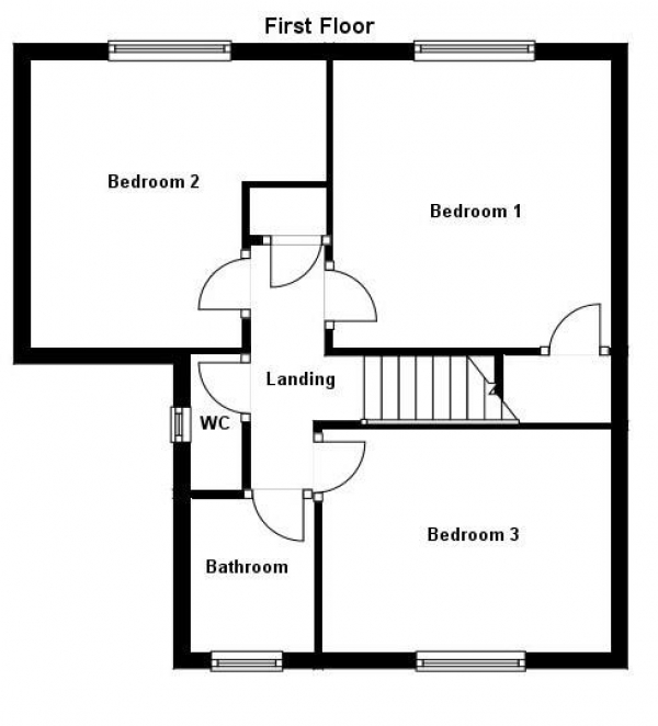 Floor Plan Image for 3 Bedroom Terraced House for Sale in Dunster Drive, Haverhill