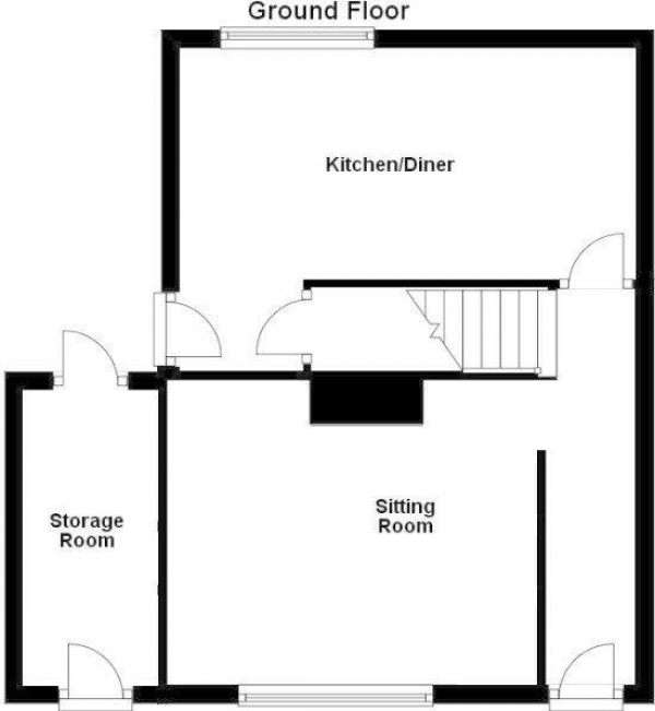 Floor Plan Image for 3 Bedroom Terraced House for Sale in St. James Court, Haverhill