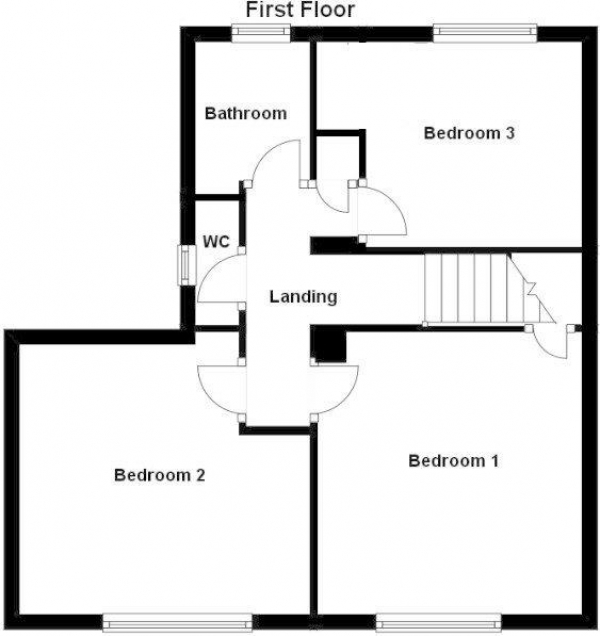 Floor Plan Image for 3 Bedroom Terraced House for Sale in St. James Court, Haverhill