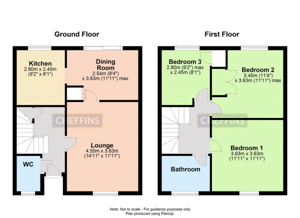 Floor Plan Image for 3 Bedroom Terraced House to Rent in Kirtling Place, Haverhill