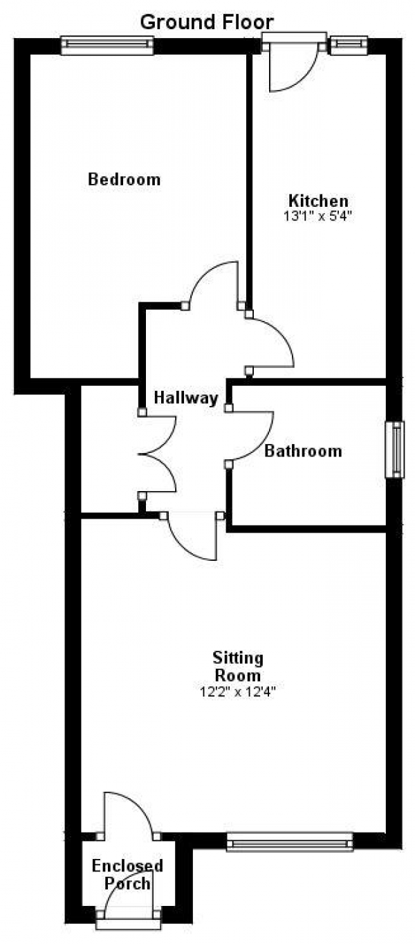 Floor Plan Image for 1 Bedroom Maisonette for Sale in Coupals Close, Haverhill