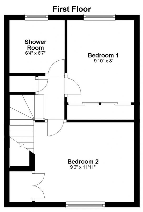 Floor Plan Image for 2 Bedroom End of Terrace House for Sale in Hempstead Road, Haverhill