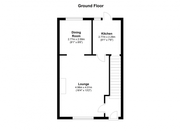 Floor Plan Image for 3 Bedroom Terraced House to Rent in Mount Road, Haverhill