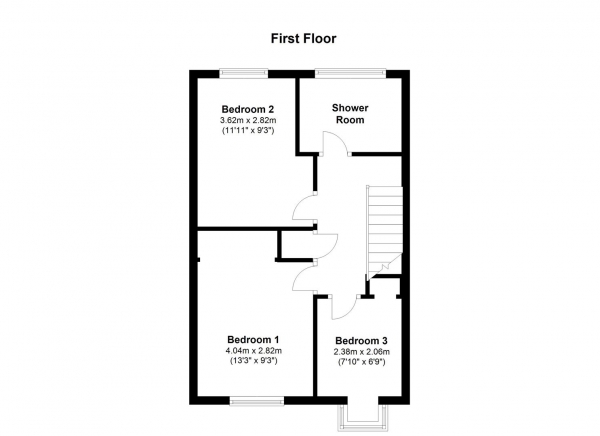 Floor Plan Image for 3 Bedroom Terraced House to Rent in Mount Road, Haverhill