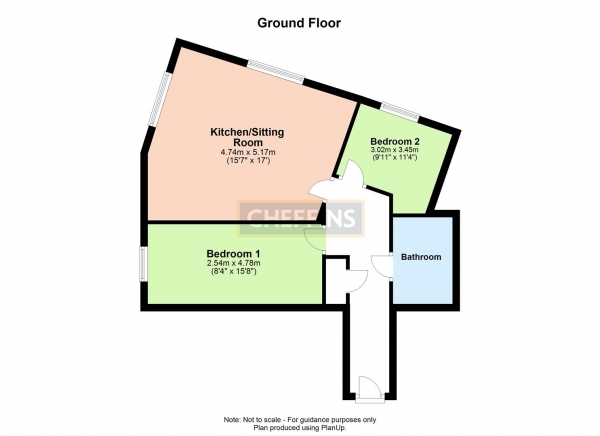 Floor Plan Image for 2 Bedroom Flat to Rent in Waters Edge, Withersfield Road, Haverhill