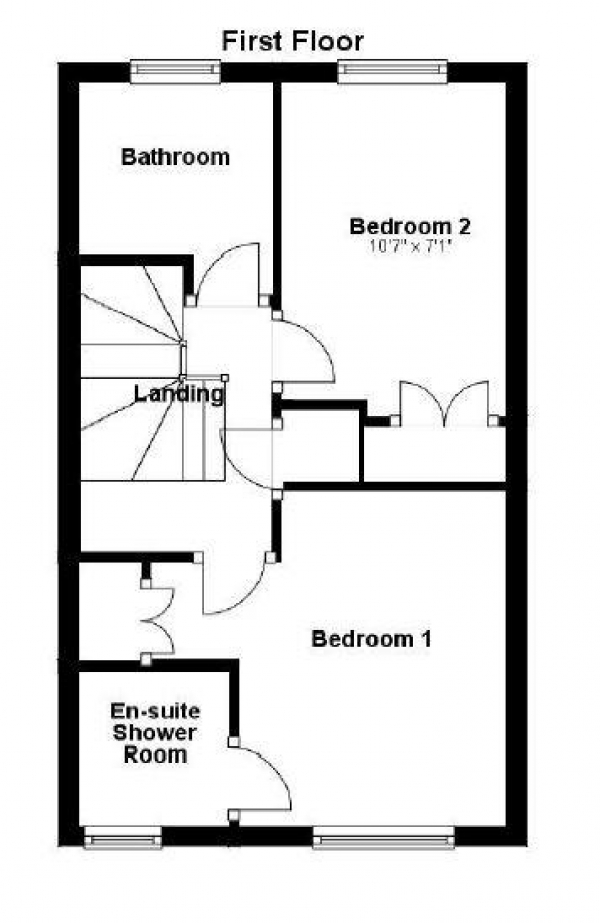 Floor Plan Image for 2 Bedroom End of Terrace House to Rent in Hales Barn Road, Haverhill