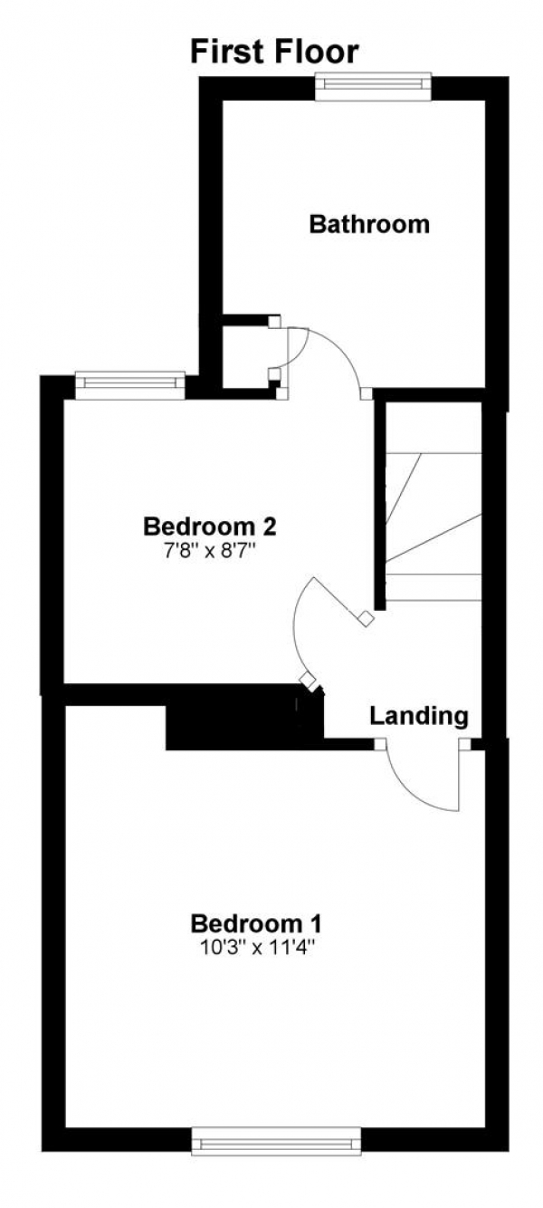 Floor Plan Image for 2 Bedroom Terraced House for Sale in Eden Road, Haverhill