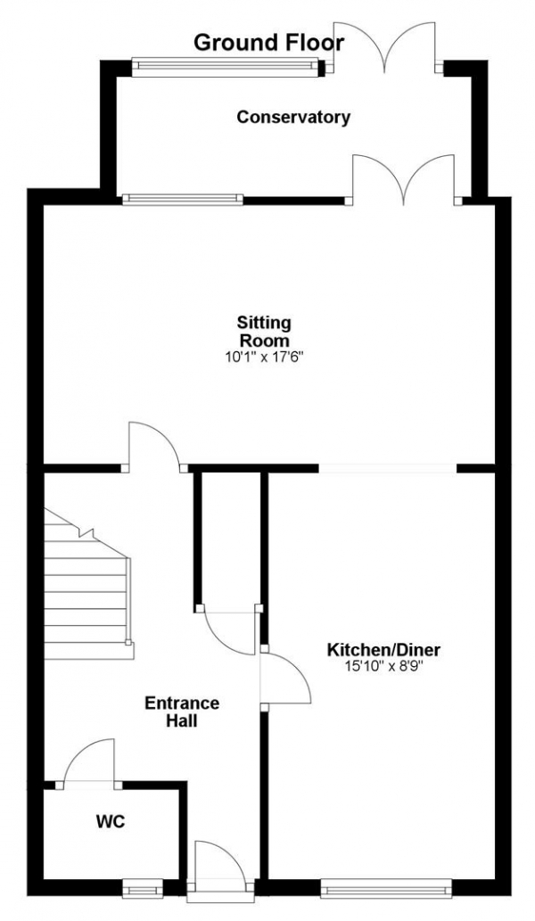 Floor Plan Image for 3 Bedroom Terraced House for Sale in Betony Walk, Haverhill