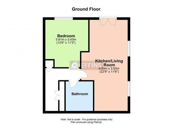 Floor Plan Image for 1 Bedroom Flat to Rent in Spring Close, Haverhill