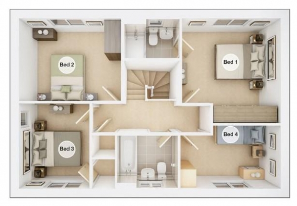 Floor Plan Image for 4 Bedroom Detached House for Sale in Kelvin Drive, Withersfield, Haverhill