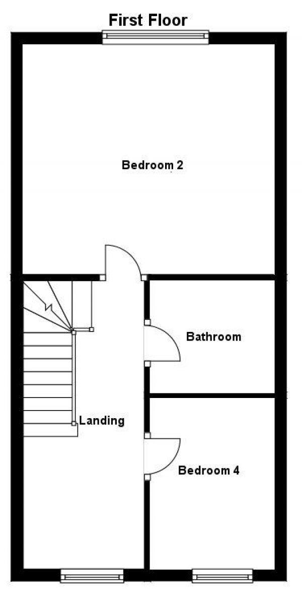 Floor Plan Image for 4 Bedroom Town House to Rent in Fleming Way, Withersfield, Haverhill