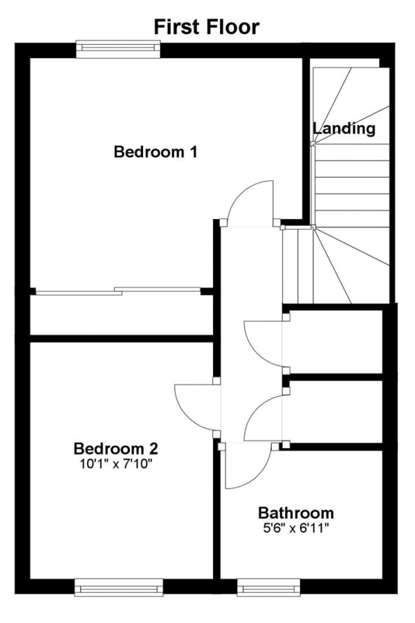 Floor Plan Image for 2 Bedroom End of Terrace House for Sale in Hamlet Road, Haverhill