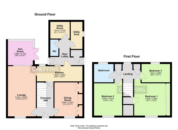 Floor Plan Image for 3 Bedroom Semi-Detached House to Rent in Medcalfe Way, Melbourn