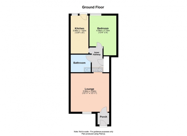 Floor Plan Image for 1 Bedroom Maisonette to Rent in Coupals Close, Haverhill