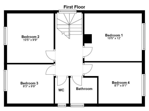 Floor Plan Image for 4 Bedroom Detached House for Sale in Castle Lane, Haverhill