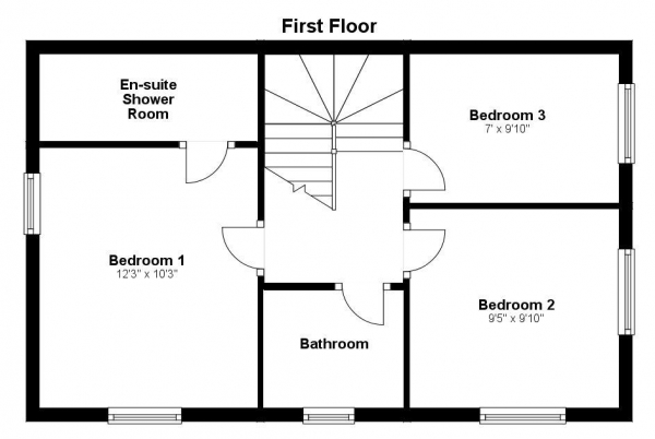 Floor Plan Image for 3 Bedroom Semi-Detached House for Sale in Kelvin Drive, Withersfield, Haverhill