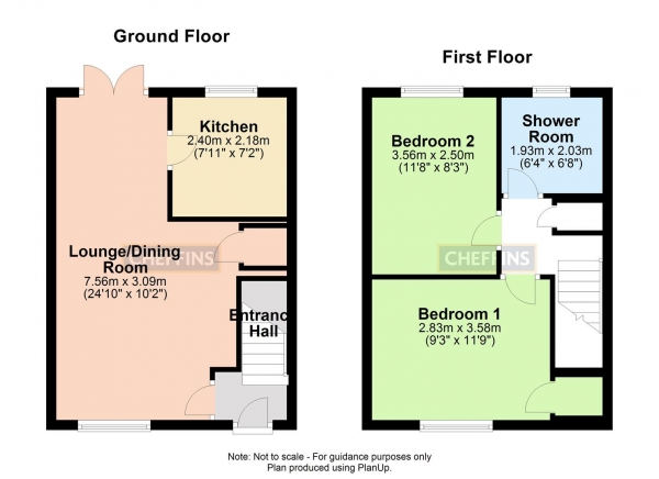 Floor Plan Image for 2 Bedroom Terraced House to Rent in Hempstead Road, Haverhill