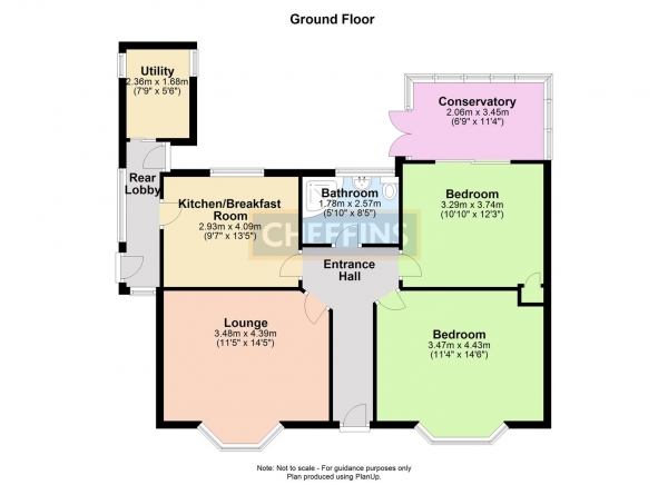 Floor Plan Image for 2 Bedroom Detached Bungalow for Sale in North Street, Steeple Bumpstead, Haverhill