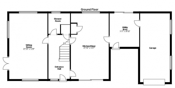 Floor Plan Image for 3 Bedroom Detached House for Sale in West End Lane, Kedington, Suffolk