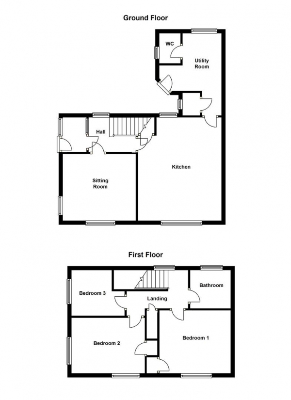 Floor Plan Image for 3 Bedroom Semi-Detached House to Rent in Mill Cottages, Royston Road, Barkway