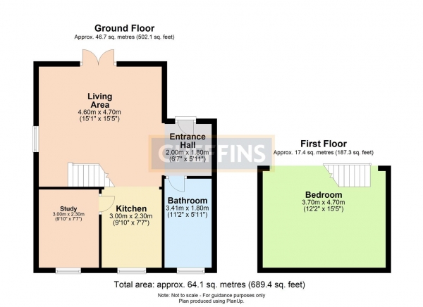 Floor Plan Image for 1 Bedroom Property to Rent in Mill Lane, Littlebury, Saffron Walden