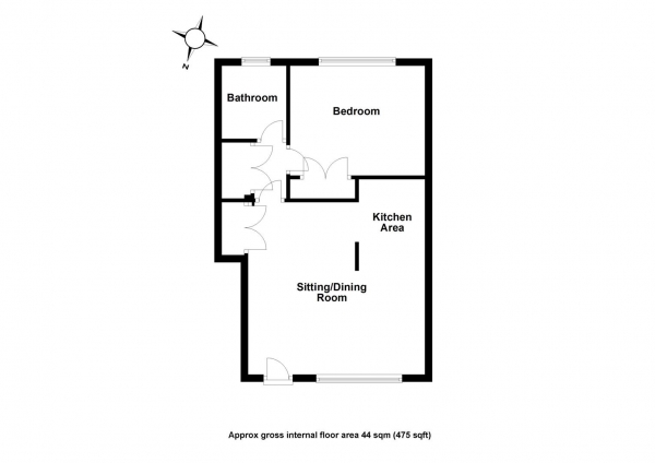 Floor Plan Image for 1 Bedroom Apartment to Rent in London Road, Great Chesterford, Saffron Walden