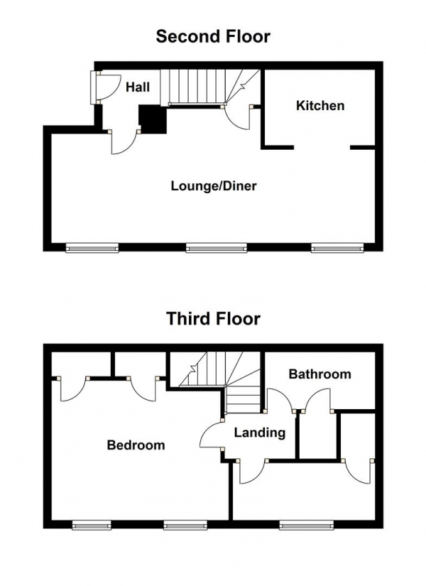 Floor Plan Image for 2 Bedroom Apartment to Rent in Kings Mill, Newmarket Road, Great Chesterford, Saffron Walden