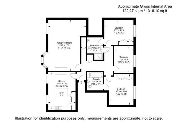 Floor Plan Image for 3 Bedroom Property for Sale in Bell College Court, South Road, Saffron Walden