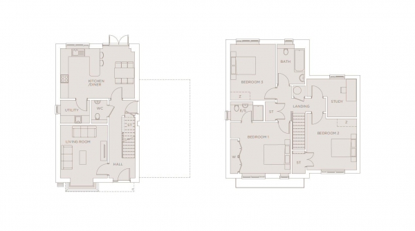 Floor Plan Image for 4 Bedroom Link Detached House for Sale in Poppy Field, Water Lane, Steeple Bumpstead