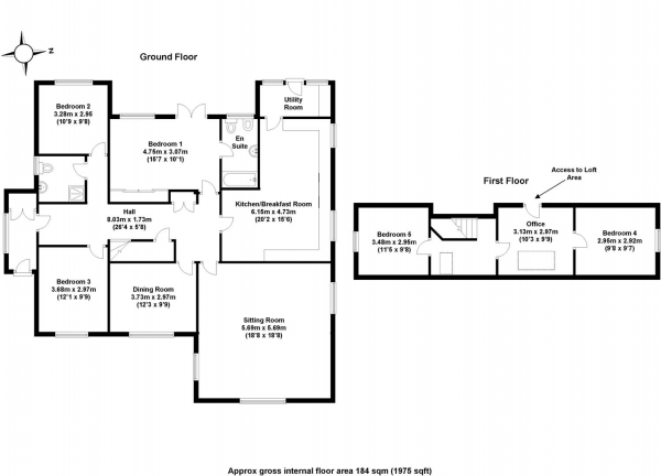 Floor Plan Image for 5 Bedroom Detached House for Sale in Anso Corner, Hempstead, Saffron Walden