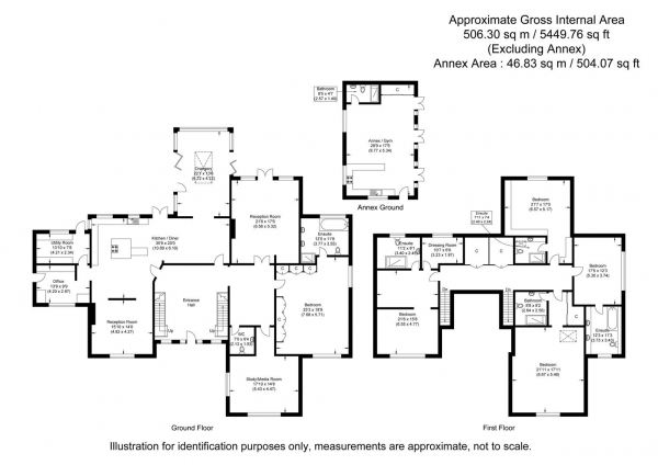 Floor Plan Image for 5 Bedroom Detached House for Sale in Moor End, Great Sampford, Saffron Walden