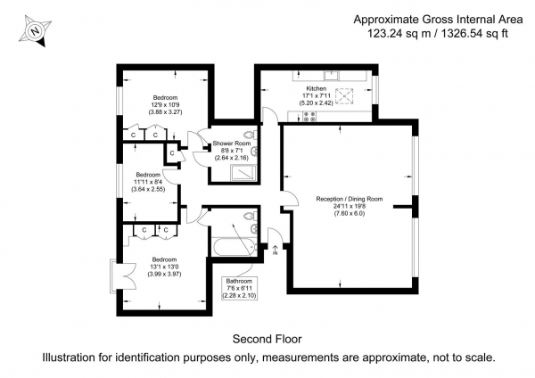 Floor Plan Image for 3 Bedroom Apartment for Sale in South Road, Saffron Walden