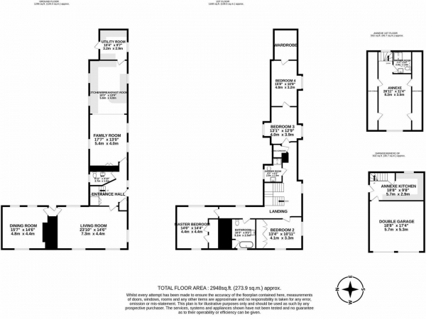 Floor Plan Image for 4 Bedroom Detached House for Sale in Church Green, Hinxton, Saffron Walden