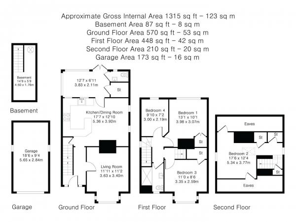 Floor Plan Image for 4 Bedroom Detached House for Sale in Thaxted Road, Saffron Walden