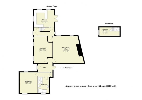 Floor Plan Image for 2 Bedroom Flat to Rent in High Street, Great Abington, Cambridge