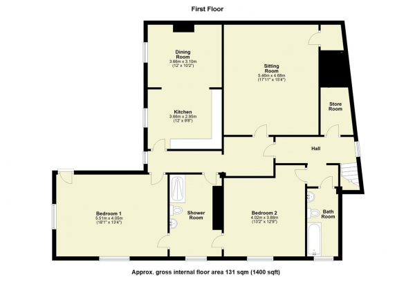 Floor Plan Image for 2 Bedroom Property to Rent in High Street, Great Abington, Cambridge