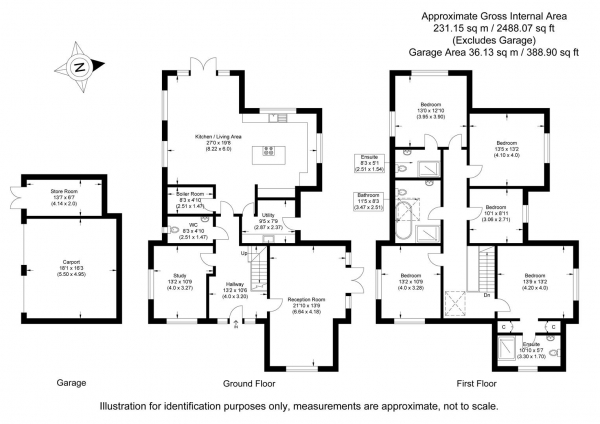 Floor Plan Image for 5 Bedroom Detached House for Sale in Finchingfield Road, Little Sampford