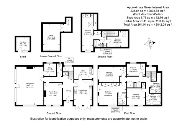 Floor Plan Image for 6 Bedroom Detached House for Sale in High Street, Linton, Cambridge