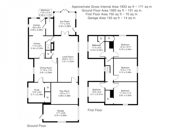 Floor Plan Image for 4 Bedroom Detached House for Sale in Hill Top Lane, Saffron Walden