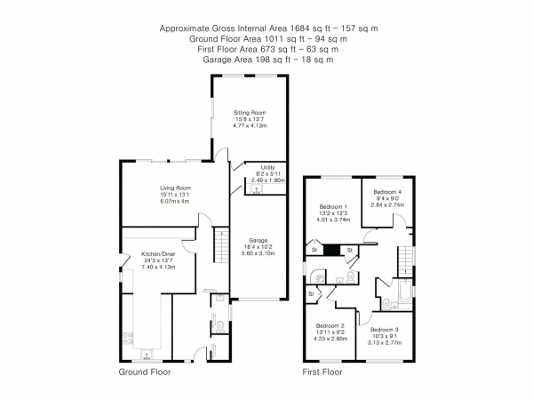 Floor Plan Image for 4 Bedroom Detached House for Sale in Little Walden Road, Saffron Walden