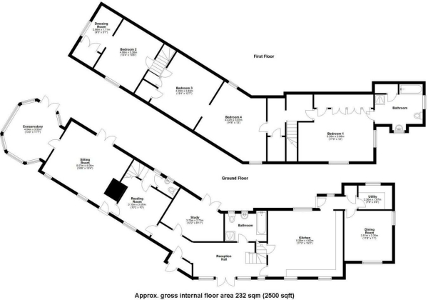 Floor Plan Image for 4 Bedroom Detached House for Sale in Bardfield Road, Finchingfield