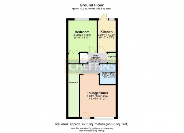 Floor Plan Image for 1 Bedroom Flat to Rent in Shrublands, Saffron Walden