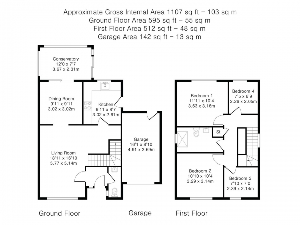 Floor Plan Image for 4 Bedroom Detached House for Sale in Crossways, Linton, Cambridge