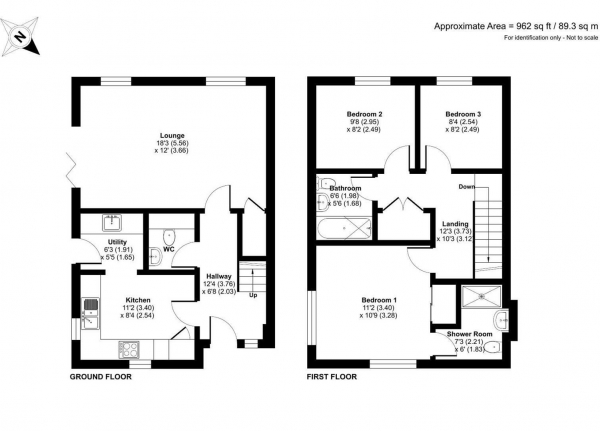 Floor Plan for 3 Bedroom Detached House for Sale in Dunmow Road, Thaxted, Dunmow, CM6, 2LU - Guide Price &pound425,000